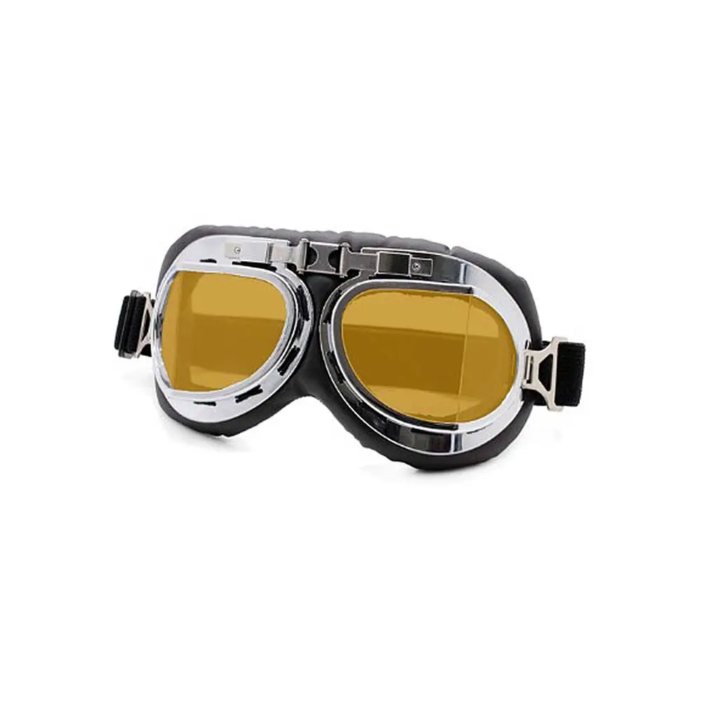 Yellow PC Lens Anti-ultraviolet Outdoor Motorcycle Helmet Glasses Anti-attack Goggles For Motorcycles