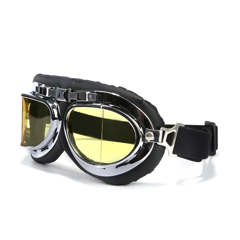 OEM ODM Retro Vintage Pilot Motor Goggles Protective Gear Glasses For Motorcycle Goggles Outdoor Cycling Motocross Eyewear